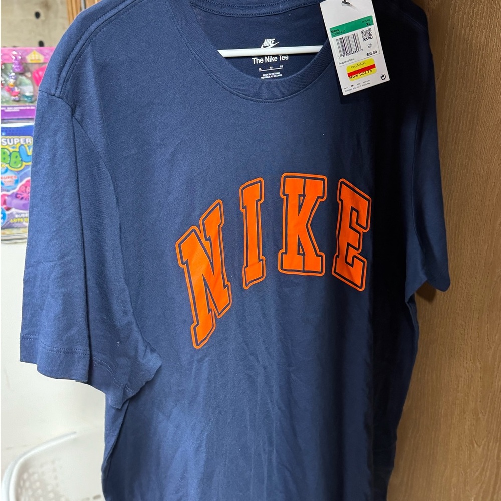 Nike Dark Blue Tee with Cream Logo